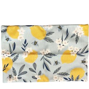 Lumbar Throw Pillow Cover Lemon and Bee Pattern
